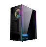 Gembird Fornax 2500 ARGB Gaming ATX computer case, Midi Tower, backlight,  Black