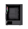 Gembird Fornax 2500 ARGB Gaming ATX computer case, Midi Tower, backlight,  Black