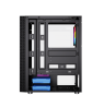 Gembird Fornax 2500 ARGB Gaming ATX computer case, Midi Tower, backlight,  Black