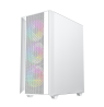 Gembird Fornax 4000W ARGB gaming ATX computer case, Midi Tower, backlight, White