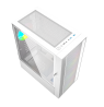 Gembird Fornax 4000W ARGB gaming ATX computer case, Midi Tower, backlight, White