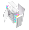 Gembird Fornax 4000W ARGB gaming ATX computer case, Midi Tower, backlight, White