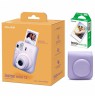 Momentinis fotoaparatas instax mini 12 LILAC PURPLE+instax mini glossy (10pl)+originalus dėklas