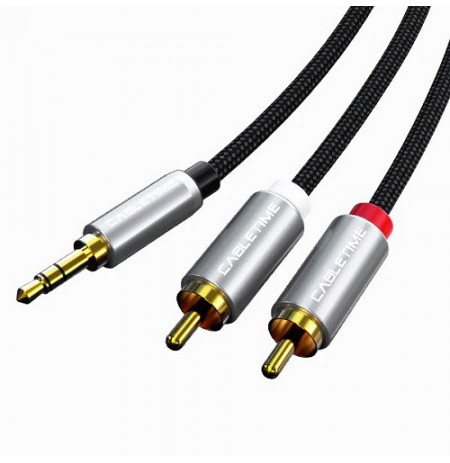 Audio kabelis 3.5mm - 2x RCA, 3m