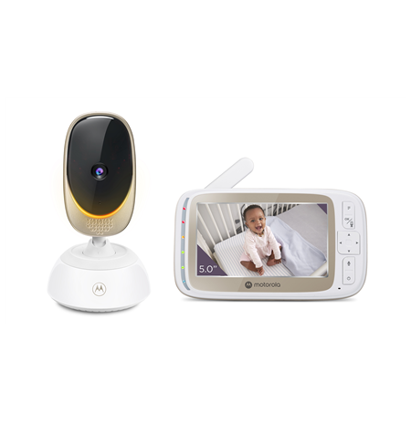 Motorola Wi-Fi Video Baby Monitor with Mood Light VM85 CONNECT 5.0"  White/Gold