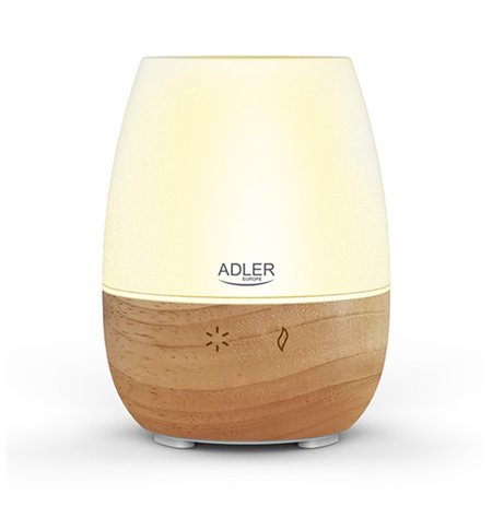Adler Ultrasonic Aroma Diffuser AD 7967 Ultrasonic, Suitable for rooms up to 25 m³, Brown/White