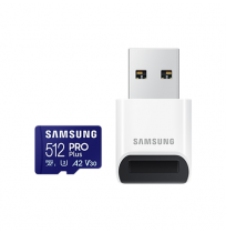 SAMSUNG PRO Plus microSD 512GB Up to 180MB/s Read and 130MB/s Write speed with Class 10 4K UHD incl. Card reader 2023