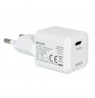 USB-C mini sieninis įkroviklis DELTACO 1x USB-C, PD 20 W, baltas / USBC-AC150