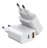 Tellur Dual Port Wall Charger PDHC PD 20W + QC3,0 18W White