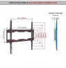 BARKAN ND300.B 29"-65" TV, fiksuotas, gipso kartono sienai