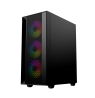 Gembird Fornax 4000 ARGB gaming ATX computer case, Midi Tower, backlight, Black