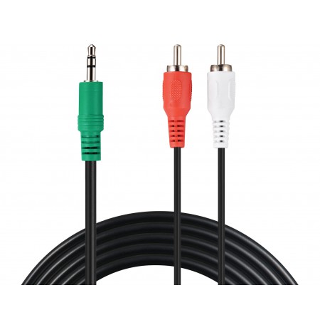 Sandberg 500-97 MiniJack-M-daugiau 2xRCA-M 2m