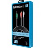 Sandberg 500-97 MiniJack-M-daugiau 2xRCA-M 2m