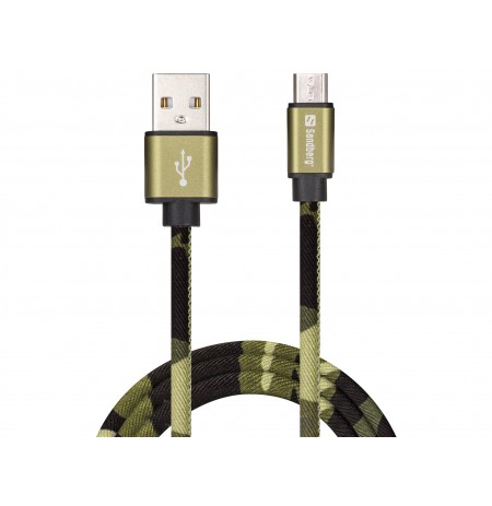 Sandberg 441-15 MicroUSB Green Camouflage 1m