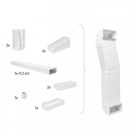 Gartraukio priedas ELECTROLUX Half Piping kit, Extractor Hob