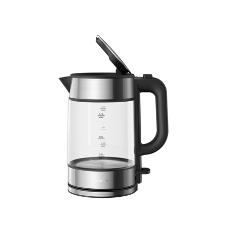 Xiaomi Electric Glass Kettle EU Electric, 2200 W, 1.7 L, Glass, 360° rotational base, Black/Stainless Steel