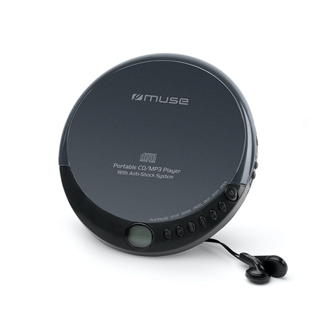 Muse Portable CD/MP3 Player With Anti-shock M-900 DM  Black