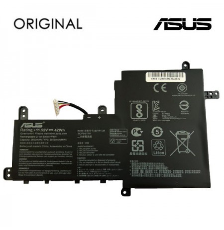 Nešiojamo kompiuterio baterija ASUS B31N1729, 3653mAh, Original