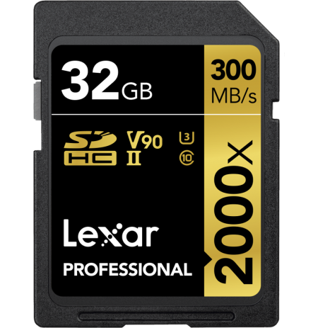 LEXAR PRO 2000X SDHC/SDXC UHS-II U3(V90) R300/W260 (W/O CARDREADER) 32GB