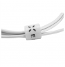 Fixed Data And Charging Cable With USB/lightning Connectors 1 m, White