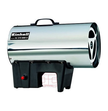 Einhell GE-HG 18/370 Niro Li-Solo D/AT Hot air gun Black, Stainless steel