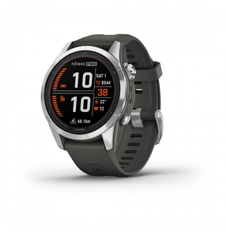Garmin fēnix 7S Pro 3.05 cm (1.2") MIP 42 mm Digital 240 x 240 pixels Touchscreen Silver Wi-Fi GPS (satellite)