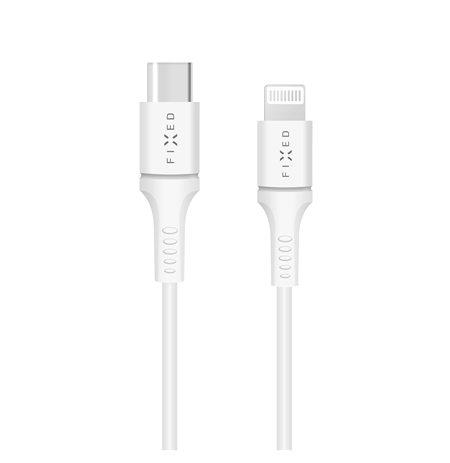 Fixed Data And Charging Cable With USB/lightning Connectors and PD support 1 m, White