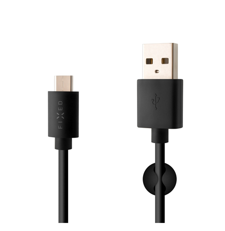 Fixed Data And Charging Cable With USB/USB-C Connectors 1 m, Black