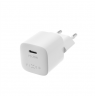 Fixed Mini USB-C Travel Charger USB-C/Lightning Cable Fast charging, White, 20 W