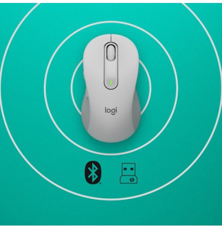 Pelė belaidė Logitech Signature M650 (910-006255) RF Wireless+Bluetooth Optical 2000 DPI, Off-white