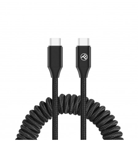 Tellur Extendable USB-C to USB-C Cable PD60W up to 1.8m Black