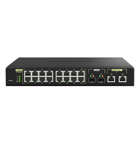 QNAP 16 ports 2.5GbE RJ45 with PoE 802.3at (30W)