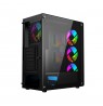 Gembird CCC-FC-400X Gaming ARGB computer case Fornax 400X, black