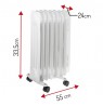 Adler Oil-Filled Radiator AD 7815	 1500 W, Number of power levels 3, White