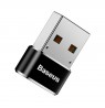 Baseus USB Male To Type-C Female Adapter Converer black