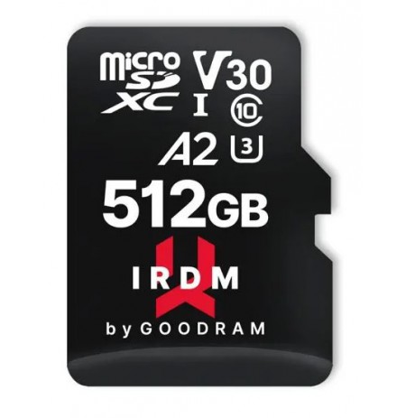 GOODRAM IRDM microSDXC 512GB V30 UHS-I U3 + adapter