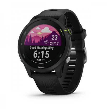 Garmin Forerunner 255 Music 3.3 cm (1.3") MIP 46 mm Digital 260 x 260 pixels Touchscreen Black Wi-Fi GPS (satellite)