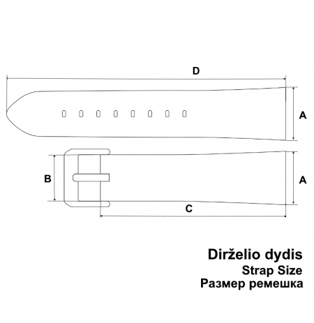 Laikrodžio dirželis CONDOR Camel Grain 623R.01.12.W