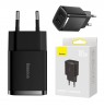 Baseus Compact Quick Charger, 2x USB, 10.5W (black)