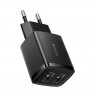Baseus Compact Quick Charger, 2x USB, 10.5W (black)