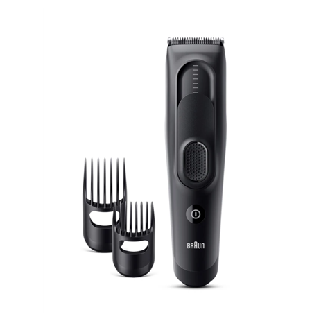 Braun Hair Clipper Series 5 HC5330 Cordless or corded, Number of length steps 17, Matte Black