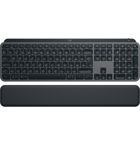 Belaidė klaviatūra + Atrama riešui Logitech MX Keys S - Bluetooth, Illuminated, US, Graphite