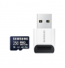 Samsung MicroSD Card with Card Reader PRO Ultimate 256 GB, microSDXC Memory Card, Flash memory class U3, V30, A2