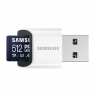 Samsung MicroSD Card with Card Reader PRO Ultimate 512 GB, microSDXC Memory Card, Flash memory class U3, V30, A2