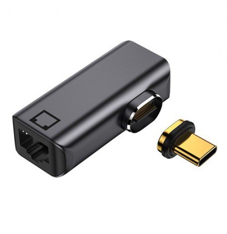 Magnetinis adapteris USB Type-C - RJ-45, 100/1000Mb