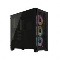 Corsair | Tempered Glass PC Case | iCUE 4000D RGB AIRFLOW | Side window | Black | Mid-Tower | Power supply included No