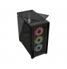 Corsair Tempered Glass PC Case iCUE 4000D RGB AIRFLOW Side window, Black,  Mid-Tower, Power supply included No