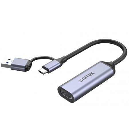 UNITEK CARD FOR STREAMING USB-C/A, 4K HDMI 1.4B