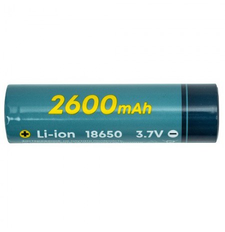 Akumuliatorius 18650, 3.7V, 1C, 2600mAh