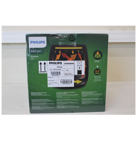 SALE OUT. Philips HD9650/90 Airfryer XXL Premium, Black Philips DAMAGED PACKAGING